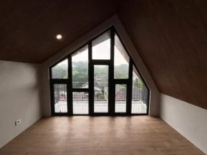 modern house aluminium large opening natural light living room aluminium door indoor outdoor connection aluminium system