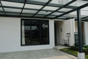 proyek rumah modern aluminium system instalasi pintu aluminium proyek rumah cluster dengan sliding door aluminium system developer trex aluminium project
